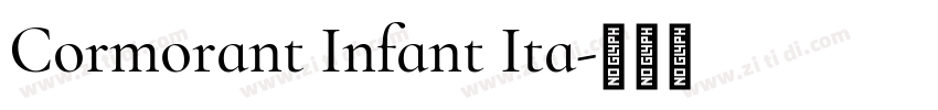 Cormorant Infant Ita字体转换